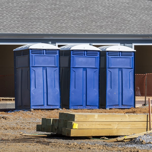 how often are the portable restrooms cleaned and serviced during a rental period in Cook Springs AL